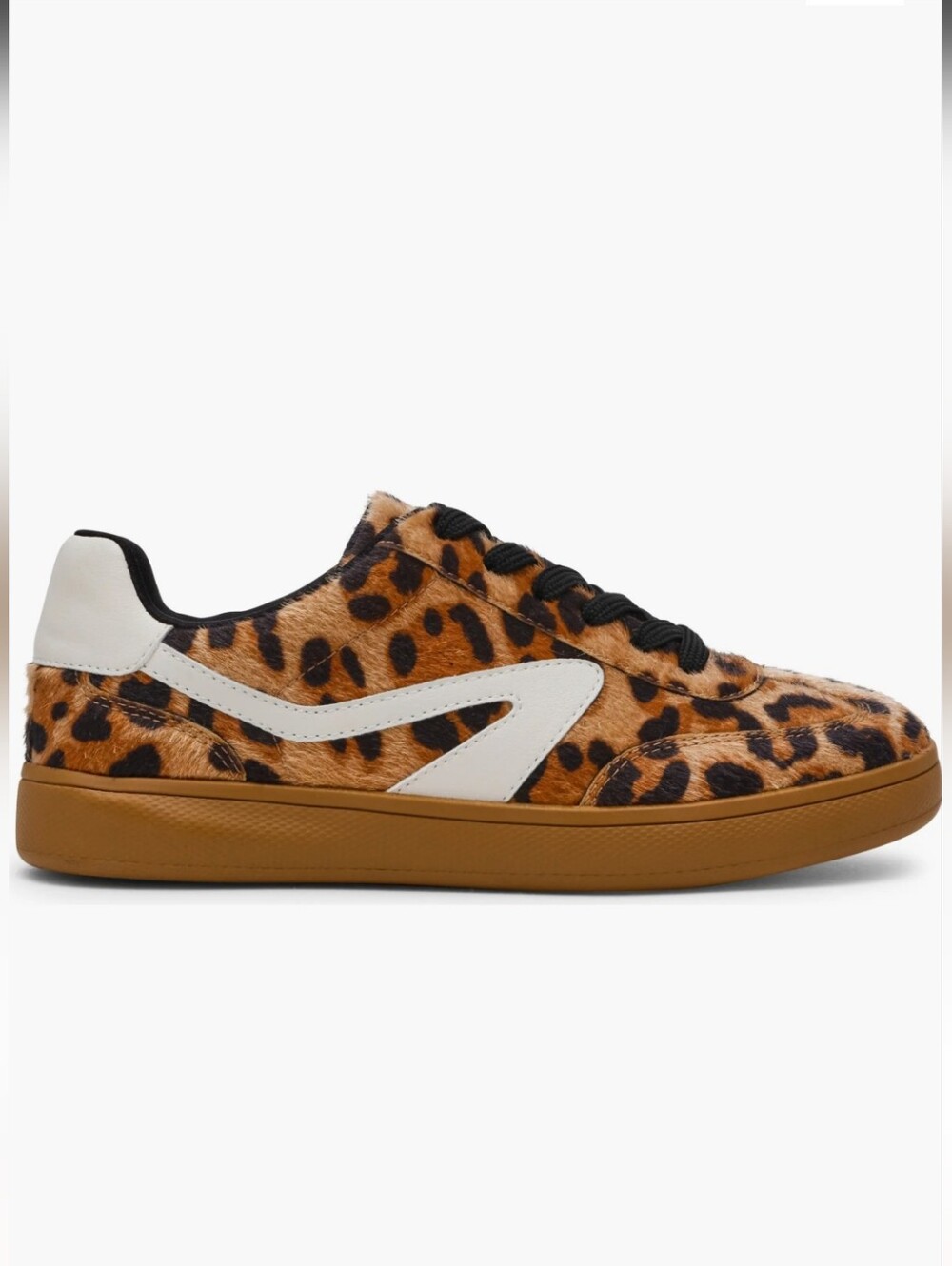 DV by Dolce Vita faux fur Leopard Print Low Top Sneaker - Brown